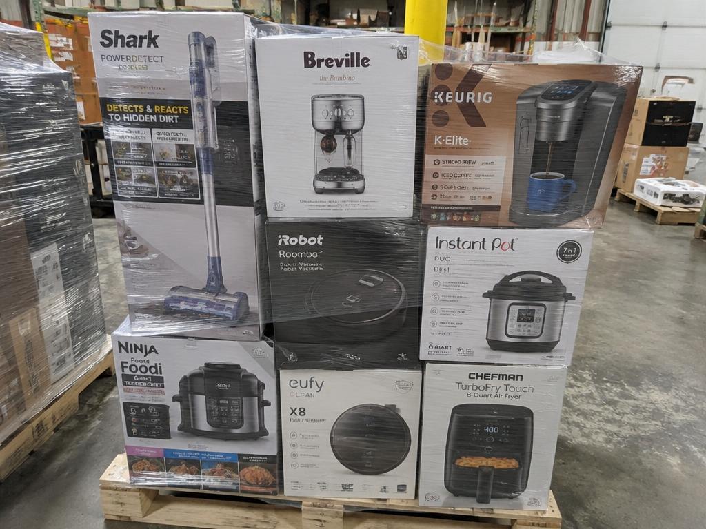 Kitchen Appliance & Home Goods Returns Pallet — Shark, Breville, Keurig, iRobot & Instant Pot — 2 Pallets