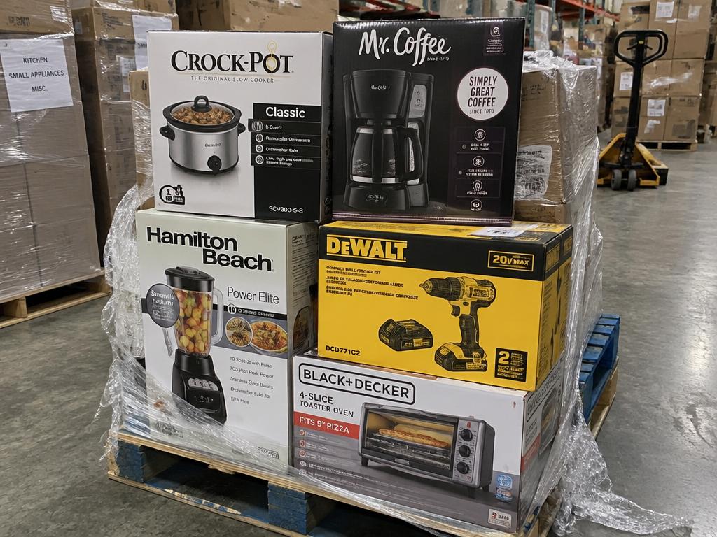 Mixed Appliance & Tool Pallet — Hamilton Beach, DeLonghi, Crockpot & DeWalt — Single Pallet
